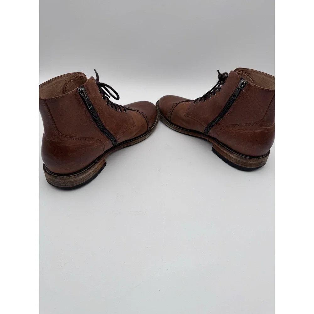 Warfield & Grand Leather Cap Toe Mens‎ Boots Size 10 Kenton Brown 155073 *READ*